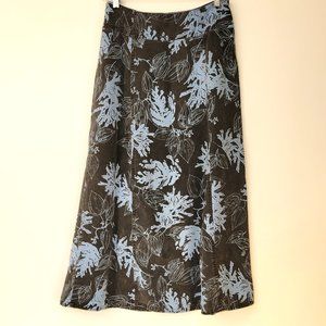 David Dart Sport Vintage Printed Twill Midi Skirt